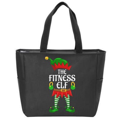 Fitness Elf Family Matching Group Christmas Party Zip Tote Bag
