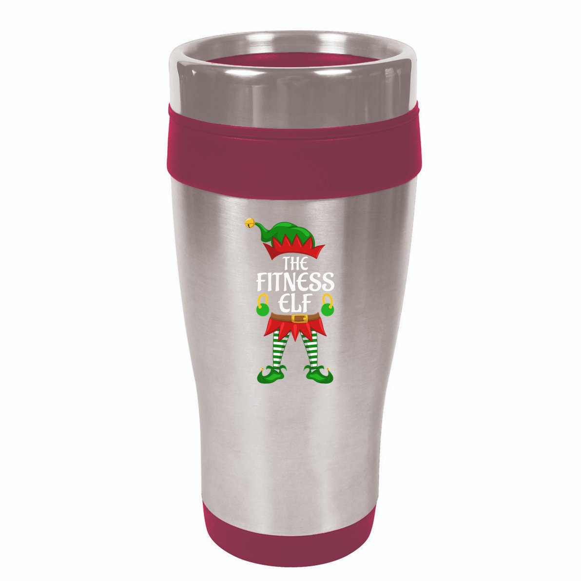 Fitness Elf Family Matching Group Christmas Party 16oz Travel Tumbler