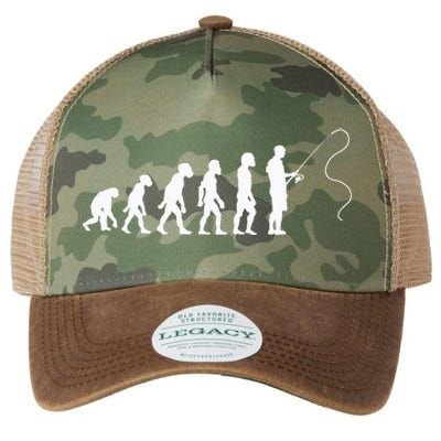 Fisherman Evolution Funny Fisher Fishing Lovers Legacy Tie Dye Trucker Hat