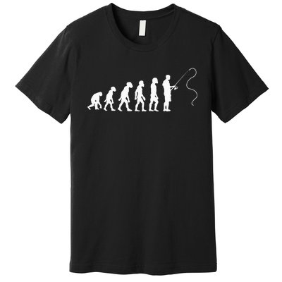 Fisherman Evolution Funny Fisher Fishing Lovers Premium T-Shirt