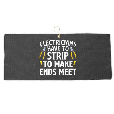 Funny Electrician For Wo Electrician Electrical Large Microfiber Waffle Golf Towel