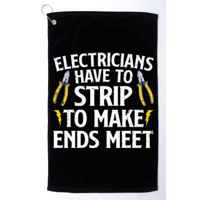 Funny Electrician For Wo Electrician Electrical Platinum Collection Golf Towel