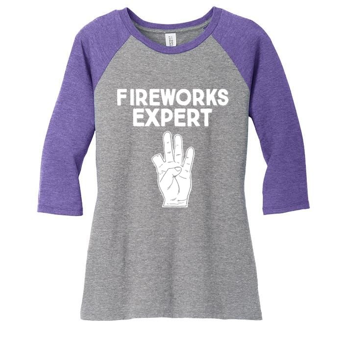 Fireworks Expert Women's Tri-Blend 3/4-Sleeve Raglan Shirt