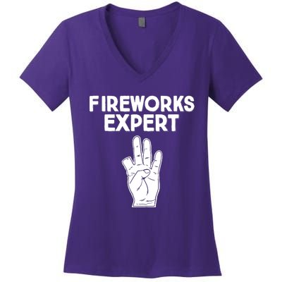 Fireworks Expert Women's V-Neck T-Shirt