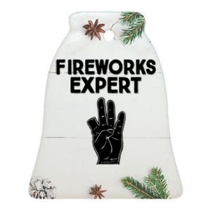 Fireworks Expert Ceramic Bell Ornament