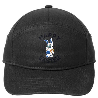 Funny Easter Gifts Top Bunny Happy 7-Panel Snapback Hat