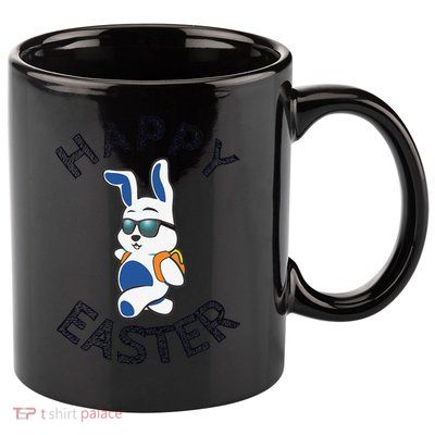 Funny Easter Gifts Top Bunny Happy 11oz C Handle Ceramic Mug