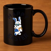 Funny Easter Gifts Top Bunny Happy 11oz C Handle Ceramic Mug