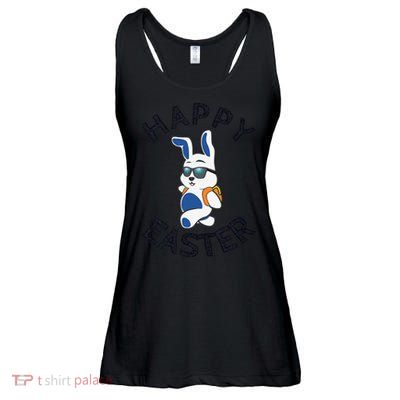 Funny Easter Gifts Top Bunny Happy Ladies Essential Flowy Tank