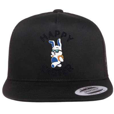 Funny Easter Gifts Top Bunny Happy Flatbill Hat