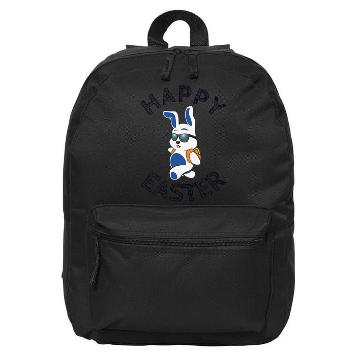 Funny Easter Gifts Top Bunny Happy 16 in Basic Backpack
