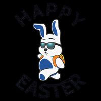 Funny Easter Gifts Top Bunny Happy 16 in Basic Backpack