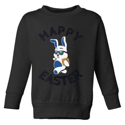 Funny Easter Gifts Top Bunny Happy Toddler Sweatshirt