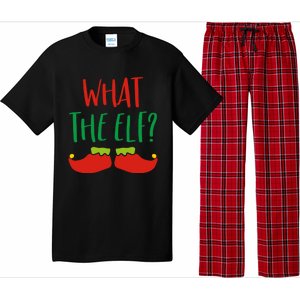 Funny Elf Gift What The Elf Christmas Pun Elf Ugly Xmas Great Gift Pajama Set