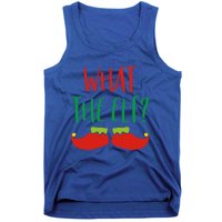 Funny Elf Gift What The Elf Christmas Pun Elf Ugly Xmas Great Gift Tank Top