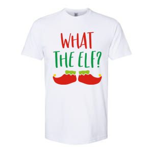 Funny Elf Gift What The Elf Christmas Pun Elf Ugly Xmas Great Gift Softstyle CVC T-Shirt