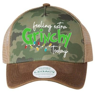 Feeling Extra Grinchy Today Christmas Xmas Lights Pullover Legacy Tie Dye Trucker Hat