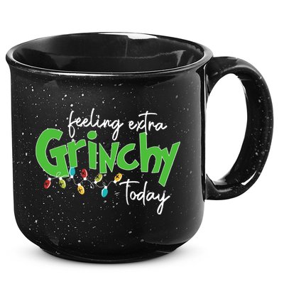Feeling Extra Grinchy Today Christmas Xmas Lights Pullover 15oz Campfire Ceramic Mug