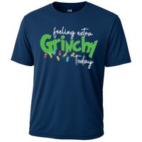 Feeling Extra Grinchy Today Christmas Xmas Lights Pullover Cooling Performance Crew T-Shirt