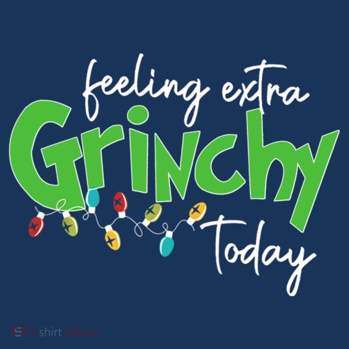 Feeling Extra Grinchy Today Christmas Xmas Lights Pullover Tall T-Shirt