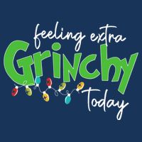 Feeling Extra Grinchy Today Christmas Xmas Lights Pullover 7-Panel Snapback Hat