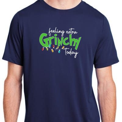 Feeling Extra Grinchy Today Christmas Xmas Lights Pullover Adult ChromaSoft Performance T-Shirt