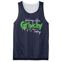 Feeling Extra Grinchy Today Christmas Xmas Lights Pullover Mesh Reversible Basketball Jersey Tank