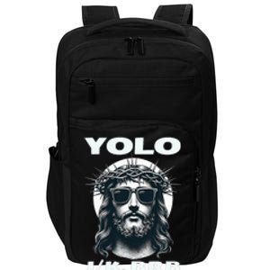 Funny Easter Gifts Christian Resurrection Yolo Jk Brb Jesus Impact Tech Backpack