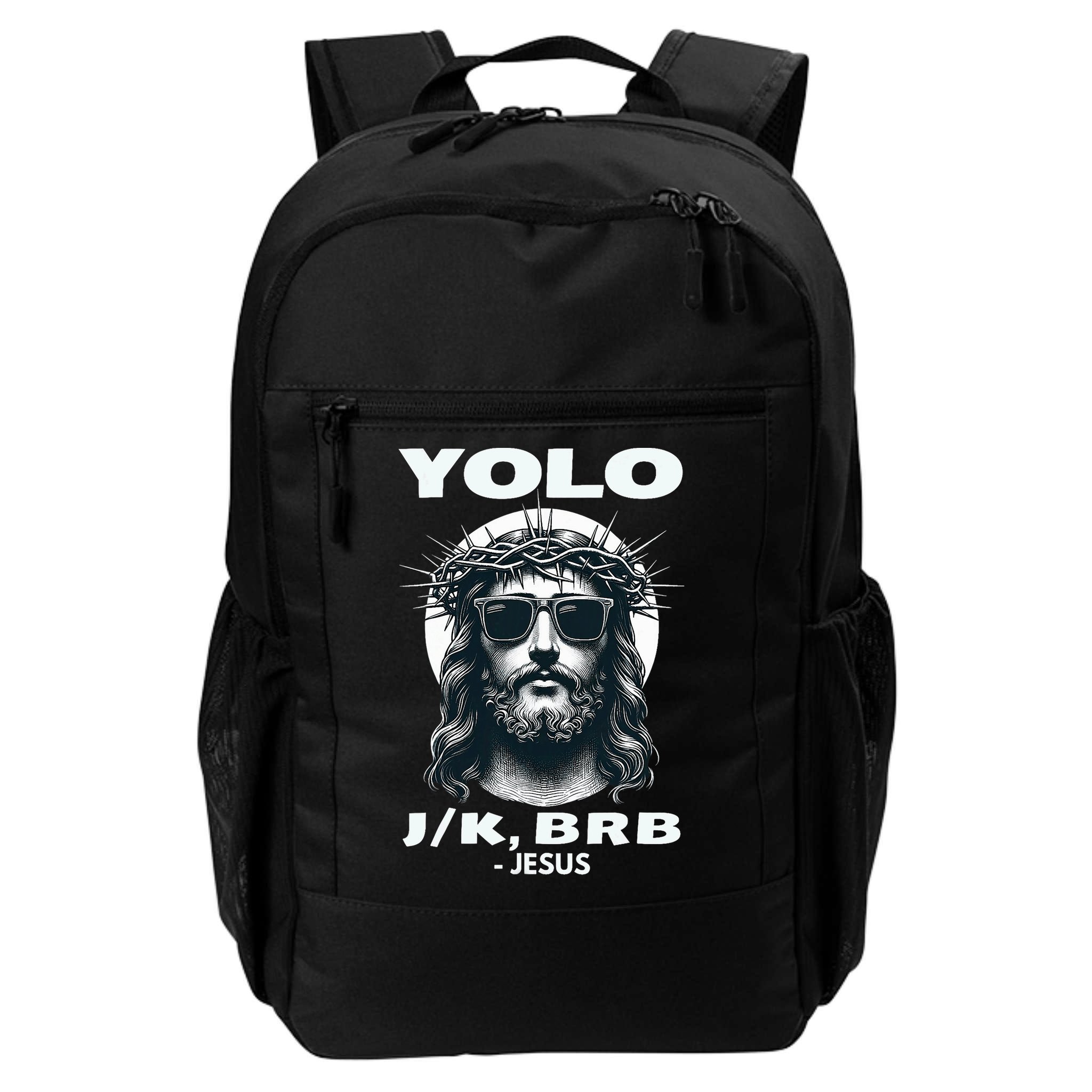 Funny Easter Gifts Christian Resurrection Yolo Jk Brb Jesus Backpack