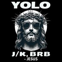 Funny Easter Gifts Christian Resurrection Yolo Jk Brb Jesus Drawstring Bag