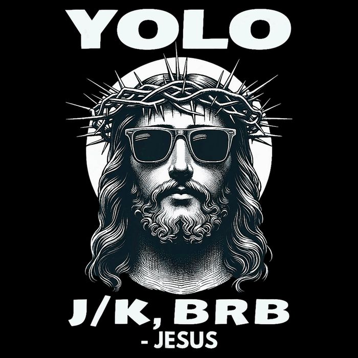 Funny Easter Gifts Christian Resurrection Yolo Jk Brb Jesus Drawstring Bag