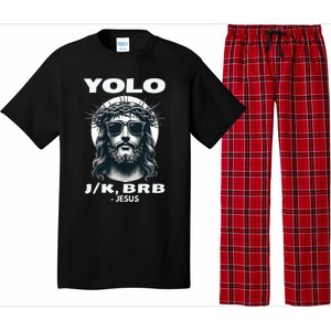 Funny Easter Gifts Christian Resurrection Yolo Jk Brb Jesus Pajama Set