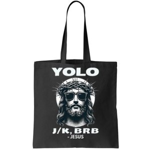 Funny Easter Gifts Christian Resurrection Yolo Jk Brb Jesus Tote Bag