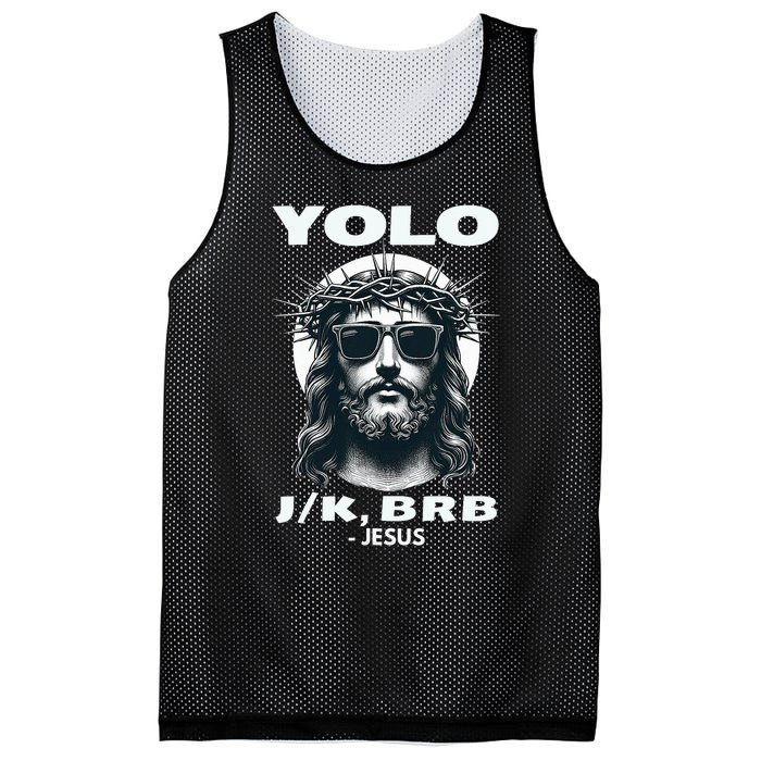 Funny Easter Gifts Christian Resurrection Yolo Jk Brb Jesus Mesh Reversible Basketball Jersey Tank