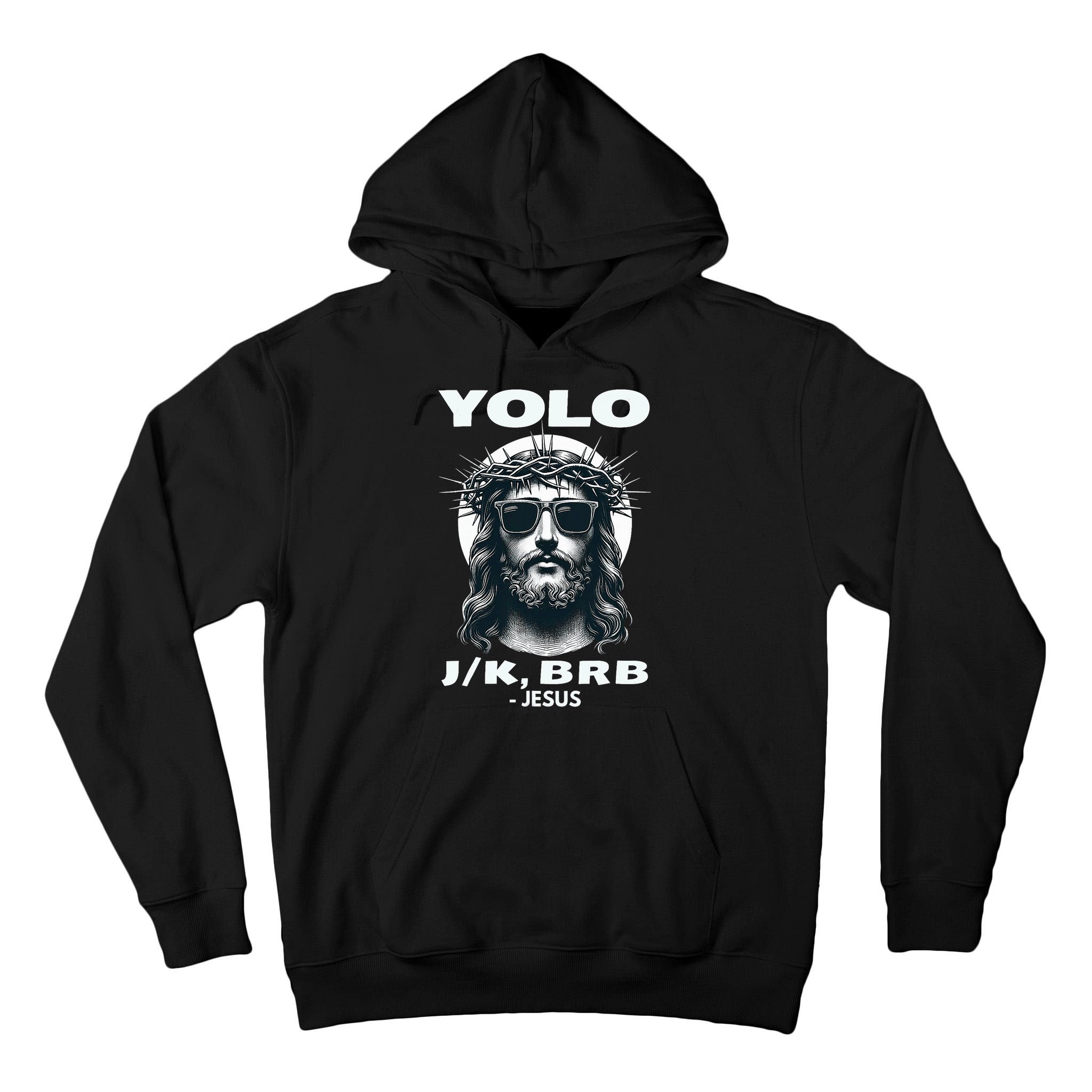 Funny Easter Gifts Christian Resurrection Yolo Jk Brb Jesus Tall Hoodie