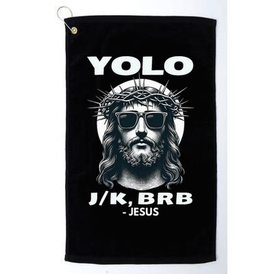 Funny Easter Gifts Christian Resurrection Yolo Jk Brb Jesus Golf Towel