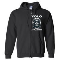 Funny Easter Gifts Christian Resurrection Yolo Jk Brb Jesus Full Zip Hoodie