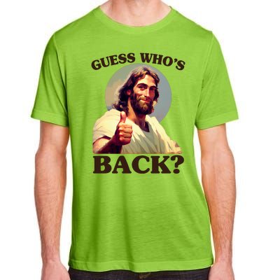 Funny Easter Guess Whos Back Jesus Adult ChromaSoft Performance T-Shirt