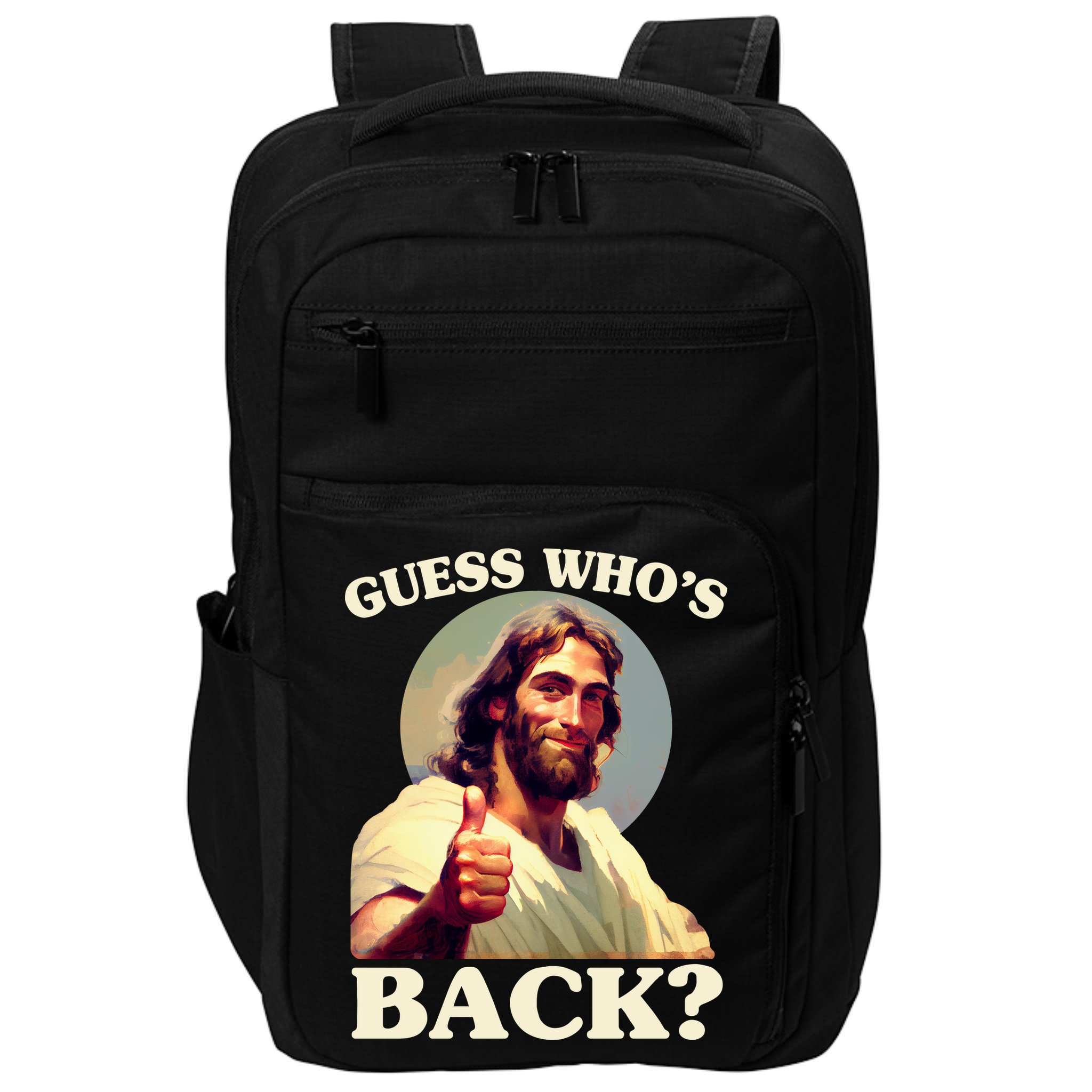 Funny Easter Guess Whos Back Jesus Impact Tech Backpack