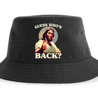 Funny Easter Guess Whos Back Jesus Sustainable Bucket Hat