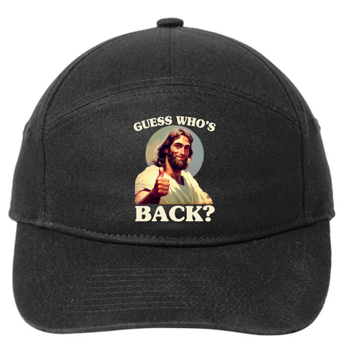 Funny Easter Guess Whos Back Jesus 7-Panel Snapback Hat