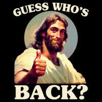 Funny Easter Guess Whos Back Jesus 7-Panel Snapback Hat