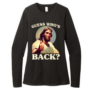 Funny Easter Guess Whos Back Jesus Womens CVC Long Sleeve Shirt