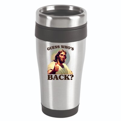 Funny Easter Guess Whos Back Jesus 16oz Travel Tumbler