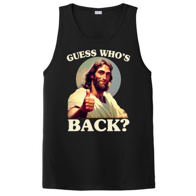 Funny Easter Guess Whos Back Jesus PosiCharge Competitor Tank