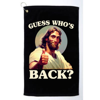 Funny Easter Guess Whos Back Jesus Golf Towel