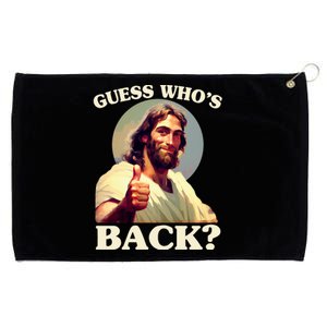 Funny Easter Guess Whos Back Jesus Grommeted Golf Towel