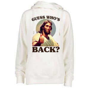 Funny Easter Guess Whos Back Jesus Womens Funnel Neck Pullover Hood