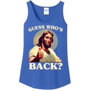 Funny Easter Guess Whos Back Jesus Ladies Essential Tank