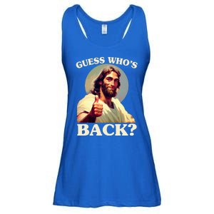 Funny Easter Guess Whos Back Jesus Ladies Essential Flowy Tank